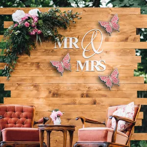 3d hollow paper butterfly wall stickers for wedding party decoration home wall art decor