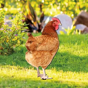 Paletto da giardino gallo in acrilico decorazione prato all'aperto impermeabile animale realistico