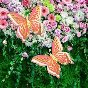 3D hollow butterfly wall stickers, pearl paper decorative butterflies for weddings and parties.