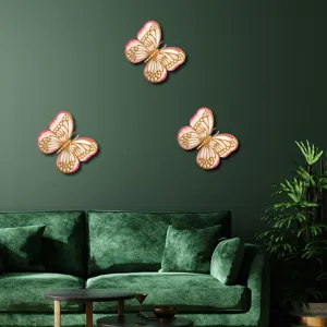 3D hollow butterfly wall stickers pearl paper decorative stickers for home wedding decor