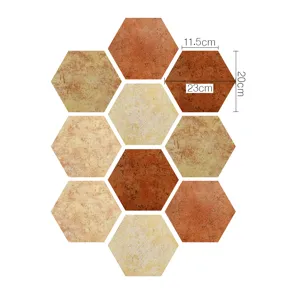 Adhesivos de baldosas hexagonales impermeables antideslizantes suelo y pared decor