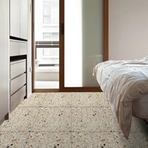 Terrazzo floor sticker self adhesive tile peel and stick detail view home decor flooring