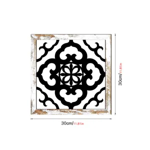 Wooden wall art decor vintage geometric pattern hanging sign for living room bedroom home