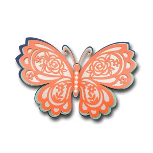 3D layered hollow butterfly wall sticker pearl paper wedding party home decor art decal