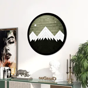 Nordic Geometric Wooden Wall Art Living Room Bedroom Study Decorative Wall Sticker Creative Wood Hanging Painting Home Decor