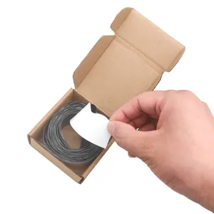 Rollo de tira magnética para pizarra blanca y negra, cinta adhesiva negra flexible en la parte trasera.