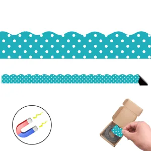 Bordo magnetico per lavagna ondulato a pois per decorazione di classe e bacheca scolastica