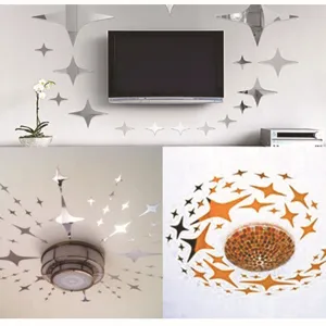 Acrylic mirror star wall stickers DIY home decor for living room children bedroom