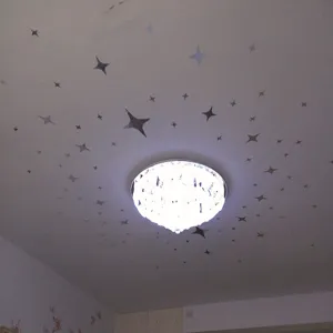 Acrylic star mirror wall stickers for ceiling decor, DIY reflective room decoration.