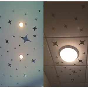 Starry sky acrylic mirror wall stickers for living room and kids room decor. DIY self adhesive stars.