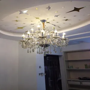 Acrylic mirror star wall ceiling stickers DIY decorative decals for living room bedroom home decor