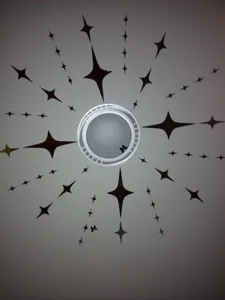 Acrylic mirror wall stickers star decals for living room bedroom DIY home decor detail view