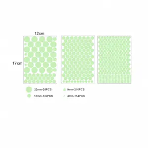 Stickers muraux à pois phosphorescents autocollants ronds fluorescents verts pour chambre d'enfant