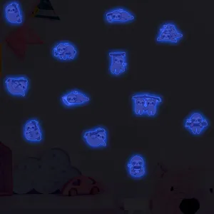 Stickers muraux paresseux de dessin animé mignon phosphorescents pour déco chambre.