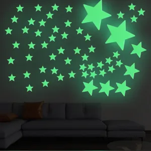 Glow in the dark star wall stickers luminous stars ceiling decor for kids bedroom home