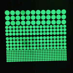 Autocollants muraux ronds phosphorescents autocollants de décoration murale fluorescents DIY
