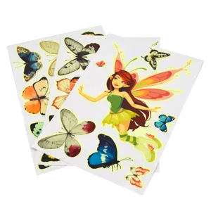 Stickers muraux fée papillon lumineux, autocollants fluorescents pour décoration chambre.
