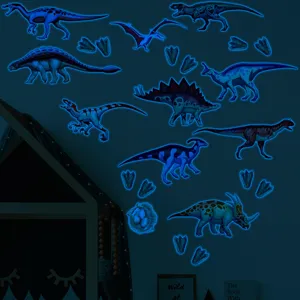 Stickers muraux dinosaures phosphorescents pour chambre d'enfant et deco de salle