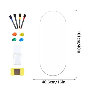 Magnetische Whiteboard-Aufkleber für Wand mit Stiften und Zubehör für Büro und Zuhause