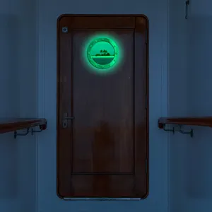 Luminous porthole wall sticker glowing in dark tropical island design for home decor detail