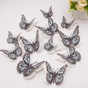 3d holle parel papier vlinder muurstickers huisdecoratie diy feest bruiloft 12stk