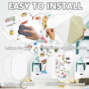 Detaillierte Installationsanleitung zum einfachen Anbringen des magnetischen Whiteboards.