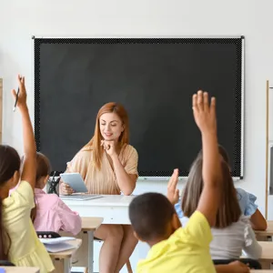 Bordo per bacheca magnetica decorazione aula nero bianco pois stile scuola moderna