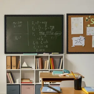 Bordo magnetico a pois per lavagna bianca e nera, striscia decorativa per classe.