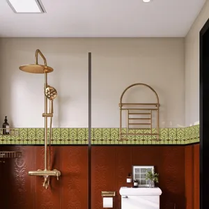 Adesivi per piastrelle vintage cucina e bagno bordo murale decorativo autoadesivo retrò.