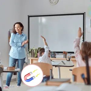 Bordo magnetico per bacheca scolastica, decorazione lavagna bianca e esposizione.