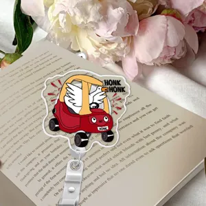 Silly goose badge reel retractable ID card holder cute cartoon car office nurse gift item