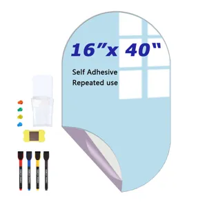 Selbstklebende magnetische whiteboard folie 16x40 zoll mit stiften radierern und magneten wand.