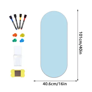 Magnetische trockene abwischbare Whiteboard Wandaufkleber Set mit bunten Stiften
