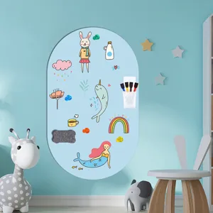 Kinder Magnetische Whiteboard Wandaufkleber, niedliches Cartoon-Design, Kinderzimmer Deko.