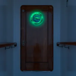 Luminous porthole wall sticker glow in the dark ocean shark decal for home decor room.