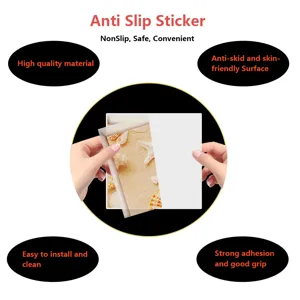 Anti slip bathtub stickers with seashell pattern waterproof safety strips for bathroom floors.
