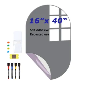 Bogen magnetische whiteboard folie 16x40 zoll selbstklebende wand memo tafel mit stiften.