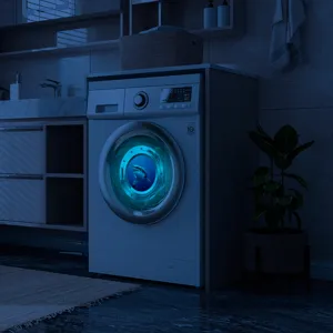 Luminous porthole shark wall sticker, glowing marine animal home decor decal for appliances.