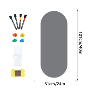 Magnetische Whiteboard Folie fuer Kinderzimmer mit Markern Radierer und Magneten 101x61cm