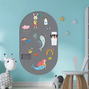 Magnetische Whiteboard Wandaufkleber für Kinderzimmer Süßes Cartoon Design Selbstklebende Memotafel