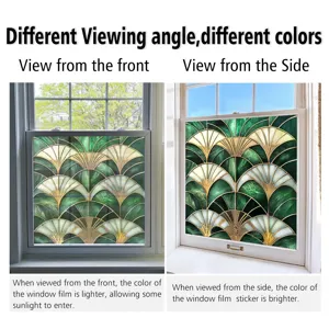 Decorative PVC window film electrostatic glass sticker colorful art deco home decor 1pc