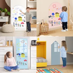 Afairetoúmeno Autókollito Leykoú Pínaka Diagrápsimo Αυτοκόλλητο Τοίχου Γραφής DIY Πίνακας Memo για Παιδικό Δωμάτιο Γραφείο