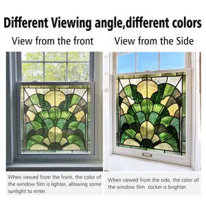 Stained glass window film static cling decorative privacy film for home glass and windows