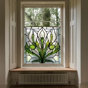 Stained glass window film decorative PVC electrostatic window sticker for home glass decor