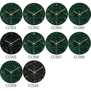 Minimalist marble wall clock acrylic modern design silent round clock for home decor