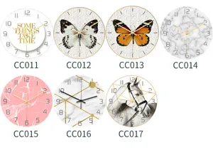 Minimalist acrylic wall clock UV print decorative clock detail showcasing style variants.