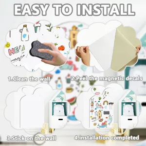 Magnetische Whiteboard Wandaufkleber für Kinderzimmer, einfache Installation zum Abziehen.