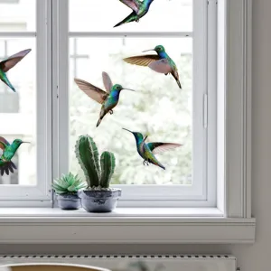 Adesivi per vetri di finestre statici colibri anti-collisione repellente uccelli pellicola PVC