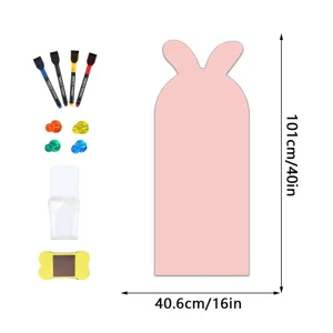 Süße rosa Kaninchen Ohr magnetische Whiteboard Wandaufkleber für Kinderzimmer mit Stiften.