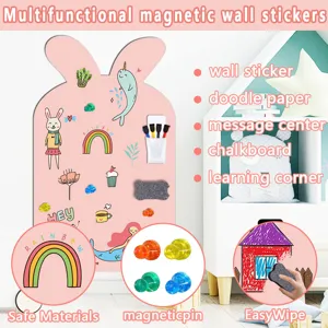 Multifreundlicher magnetischer Wandaufkleber für Kinderzimmer, süßes Hasen-Design.